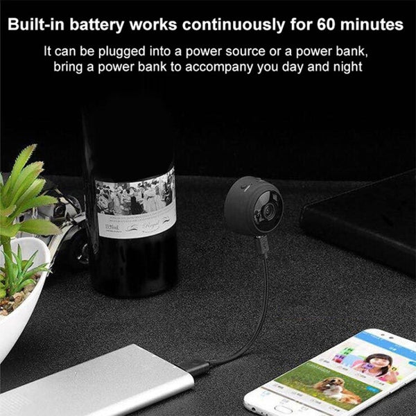UNIK PRO™ Rechargeable Wi-Fi Enabled CCTV Live Camera up to 128GB Support