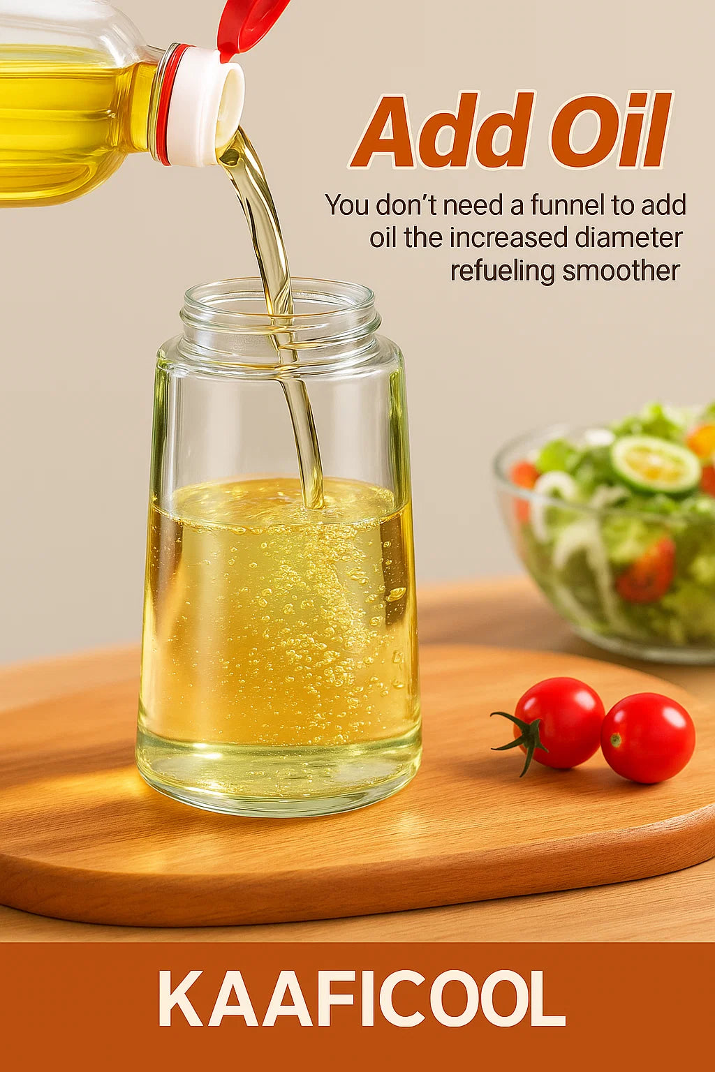 2-in-1 Glass Oil Premium Dispenser ™ ( Multipurpose Jug with lock system )