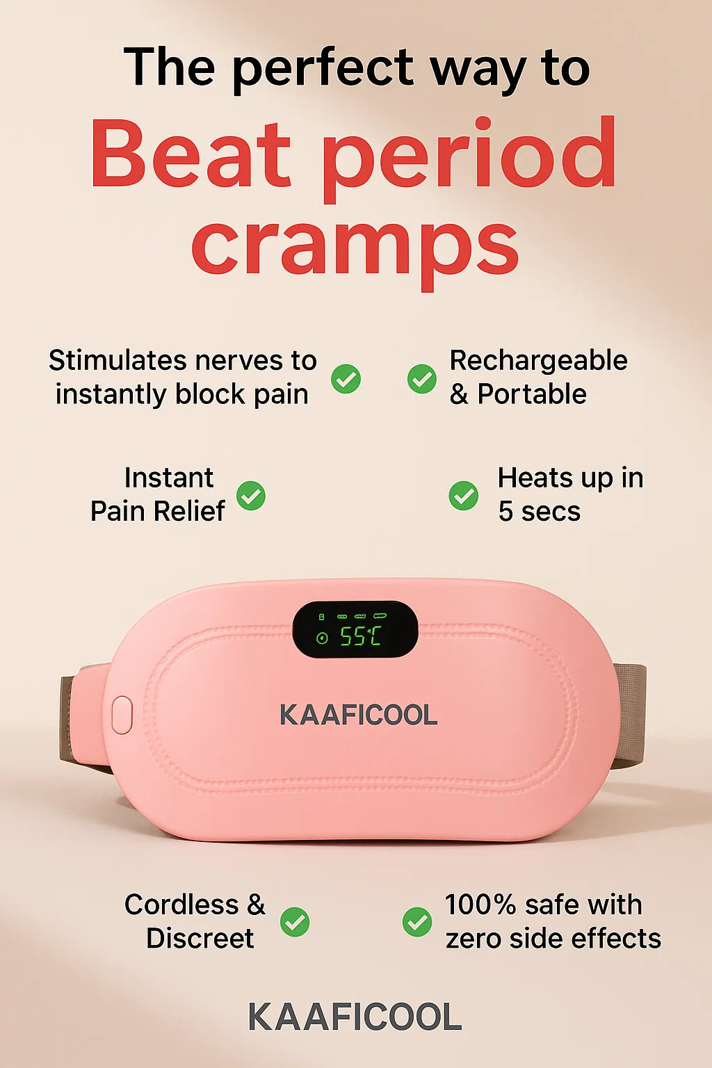 Period Cramp Comfort massager ™ , PERIOD PAIN RELIEF DEVICE (WITH 1 YEAR REPLACEMENT GUARANTEE)