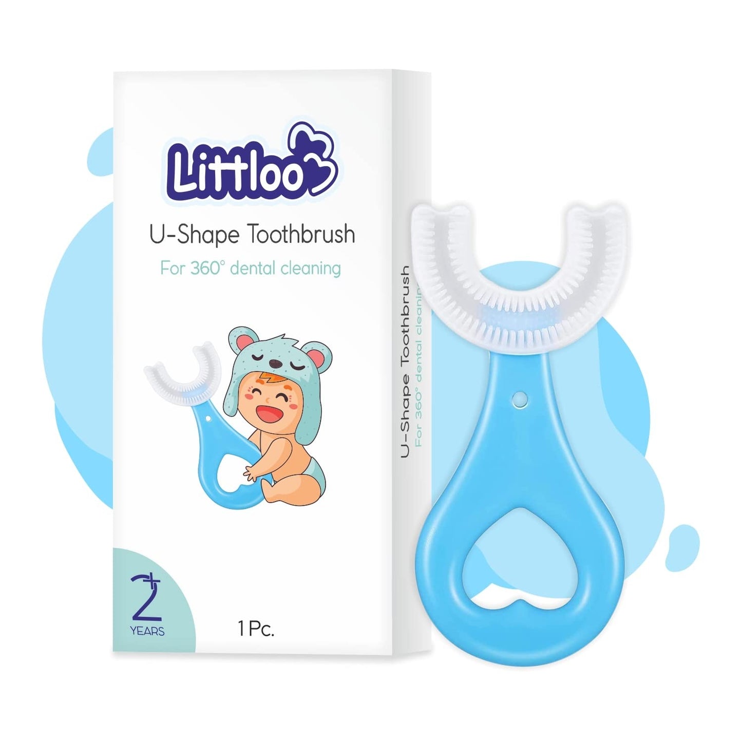 Baby U-Shaped Silicone Tooth Brush With Soft Bristles