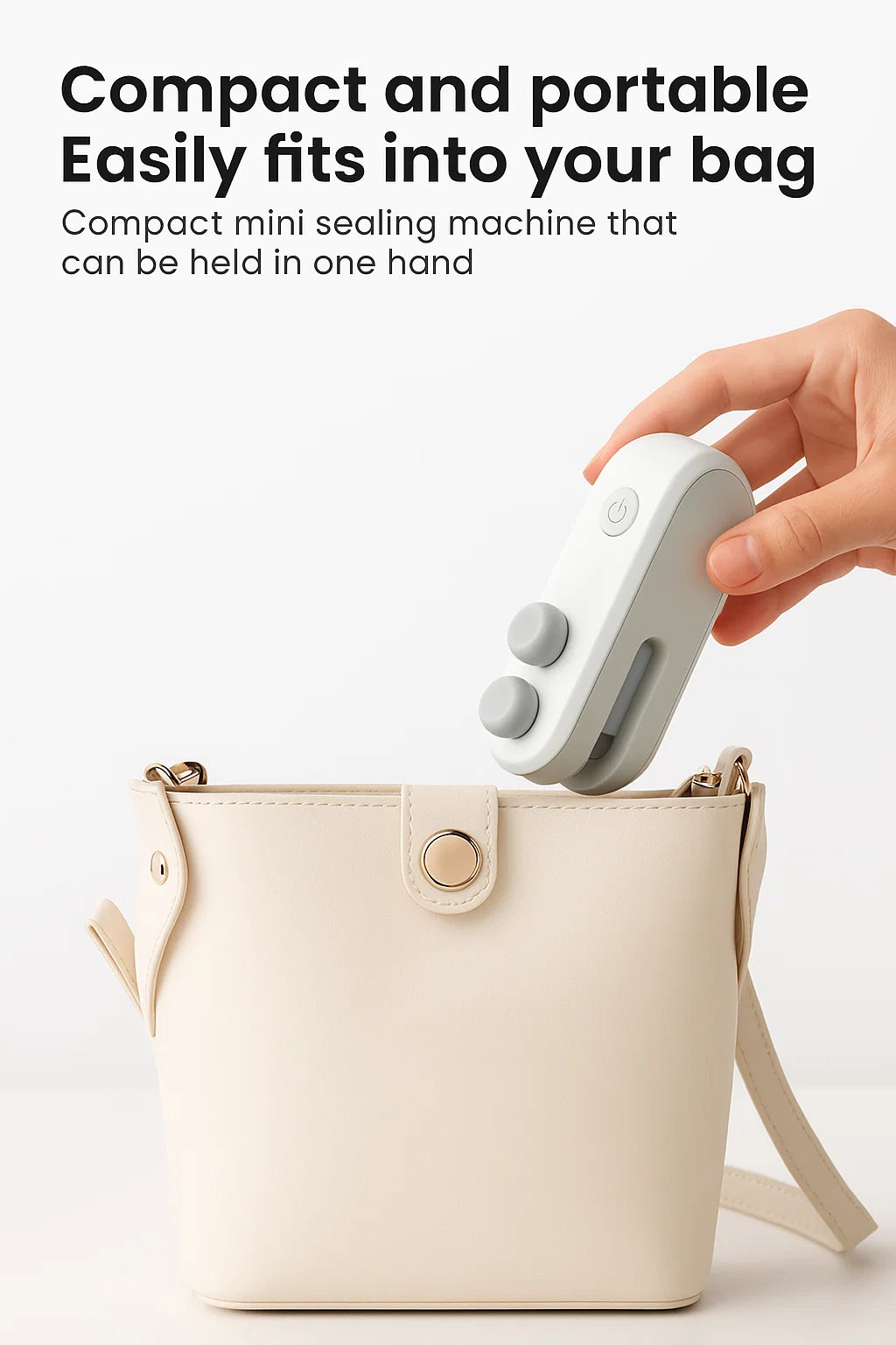 PORTABLE MINI SEALER ™ [ 2-in-1 Mini Bag Sealer & Cutter ]