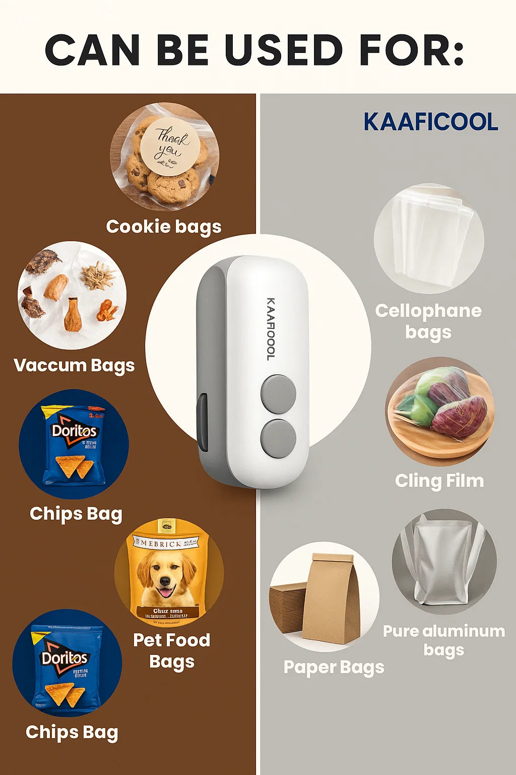 PORTABLE MINI SEALER ™ [ 2-in-1 Mini Bag Sealer & Cutter ]