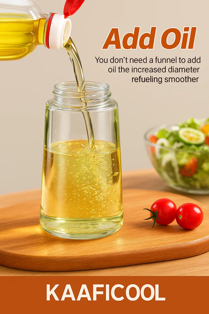 2-in-1 Glass Oil Premium Dispenser ™ ( Multipurpose Jug with lock system )