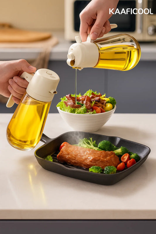2-in-1 Glass Oil Premium Dispenser ™ ( Multipurpose Jug with lock system )